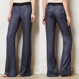 Anthropologie Elevenses Shimmered Tweed Brighton Wide-Legs Pants Tall